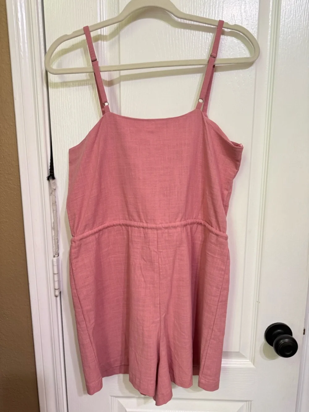 Pink Drawstring Utility Shorts Romper NWT - Picture 5 of 11